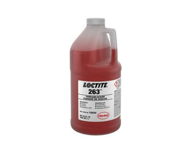 263 Threadlockers, High Strength, 1/2 m L Tube, Loctite | Red