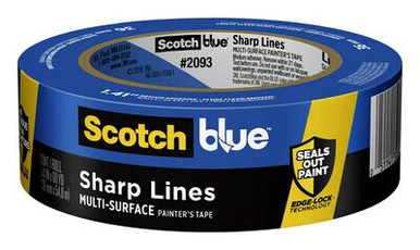 ScotchBlue Sharp Lines Painter's Tape 2093-36EC, 1.41 in x 60 yd (36mm
x 54,8m)