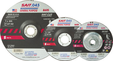 .045" Cutting Wheels Type 27/Type 42,A60S General Purpose,  7/8 Arbor - No Hub 22021