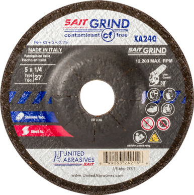 1/4" Grinding Wheels-Type 27,XA24Q Contaminant-Free/ Stainless,  Products 24225