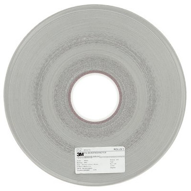 3M Microfinishing Film Roll 372L, 50 Mic 5MIL, 0.591 in x 1200 ft x 1
in (15mmx365.75m), Plastic Core, ASO, End Roll Mark Black