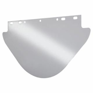 Visor, Clear, Unbound, 9-3/4 in x 19 in, for Fibre-Metal Head Gear/Cap Adaptors