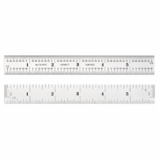 Steel Rule, 6 in, Spring-Tempered Steel