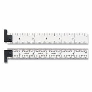 Steel Rule, 6 in, Spring-Tempered Steel 52673