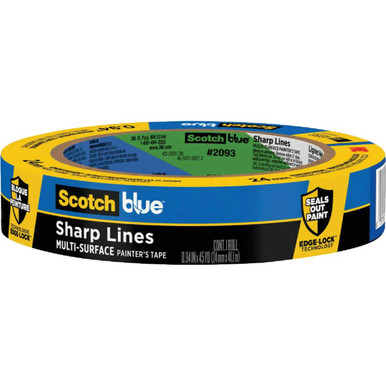 ScotchBlue Sharp Lines Painters Tape 2093-24NC, 0.94 in x 60 yd (24mm
x 54,8m)