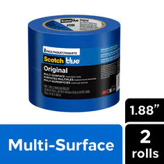 ScotchBlue Original Painter's Tape 2090-48TR2-P, 1.88 in x 60 yd (48 mmx 54.8 m), 2 rolls/pack 36510