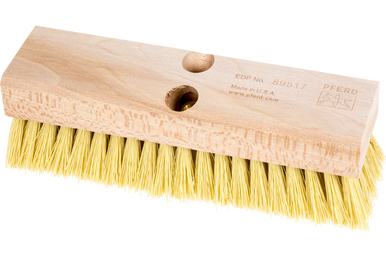 PFERD 10" Heavy Duty Deck / Floor Scrub Brush - Polypropylene Fill, 2" Trim