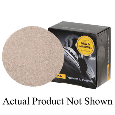 MIRKA Basecut 20 Series 20-622-150 Disc, 6 in Dia, P150 Grit, Aluminum Oxide Abrasive, Paper Backing, Better Tier