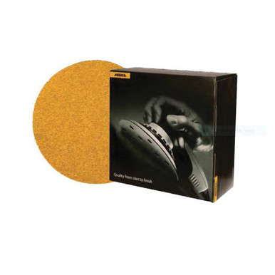 MIRKA 23 Series 23-388-080 Autobox Disc, 5 in Dia, 80 Grit, Aluminum Oxide Abrasive, Paper Backing, PSA Attachment