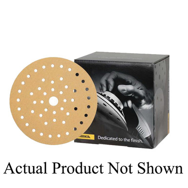 MIRKA 23 Series 23-6MF-800 Multi-Fit Disc, 6 in Dia, P800 Grit, Aluminum Oxide Abrasive, Paper Backing, Better Tier