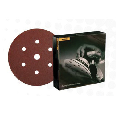 MIRKA 40 Series 40-332-080 Disc, 5 in Dia, 80 Grit, Coarse Grit, Aluminum Oxide Abrasive, Paper Backing