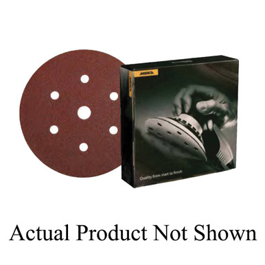 MIRKA 40 Series 40-631-040 Disc, 8 in Dia, 40 Grit, Coarse Grit, Aluminum Oxide Abrasive, Paper Backing