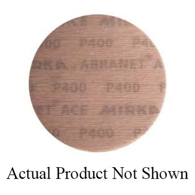 MIRKA Abranet AC-241-180 Ace Grip Disc, 6 in Dia, P180 Grit, Ceramic Abrasive, Polyamide/Polyester Net Backing