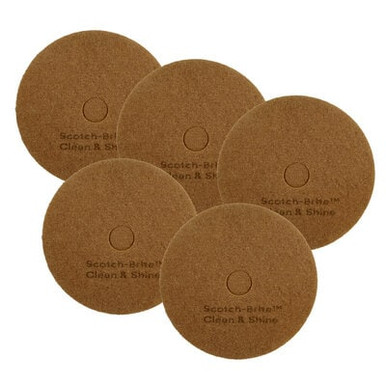Scotch-Brite Clean & Shine Pad, 20 in, 5/Case