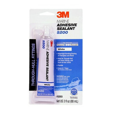 3M Marine Adhesive Sealant 5200, White, 3 oz Tube, 6/Case