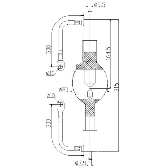 ASL HVF5000CBT/R - 5000W - Mercury Short Arc - Double Ended