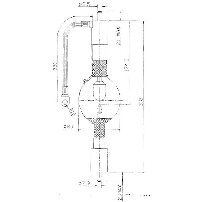 ASL HVF5000MF/R - 5000W - Mercury Short Arc - Double Ended