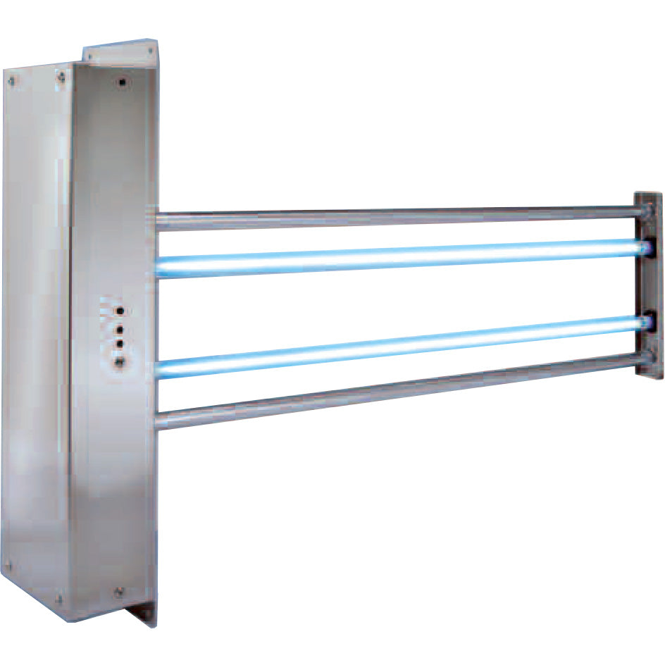 UVC Kitchen Exhaust Hood Fixture - 2 Lamp High Output - 16" Length Into Duct - Ozone Producing