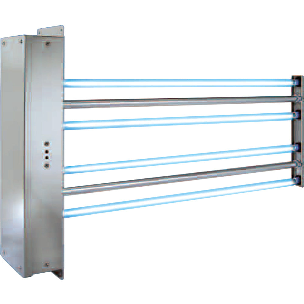 UVC Kitchen Exhaust Hood Fixture - 4 Lamp High Output - 33" Length Into Duct - Ozone Producing