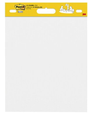 Post-it Super Sticky Mini Easel Pad 577SS, 15 in. x 18 in., White Premium Self Stick Flip Chart Paper