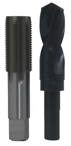 M36 X 3 High Speed Steel  Plug Tap And 33.00Mm High Speed Steel  1/2" Shank Drill In Pouch Case