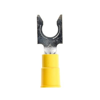 3M Scotchlok Locking Fork, Vinyl Insulated Brazed Seam MV10-14FLK,
Stud Size 1/4, 500/Case