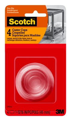 Scotch Caster Cups SP910-NA, Round Hard Clear 1-13/16in 4pk 27205
