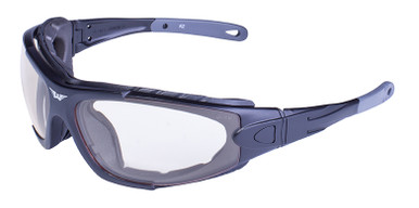 24 Shorty Kit A/F Motorcycle Safety Sunglasses - Yellow Tint To Smoke