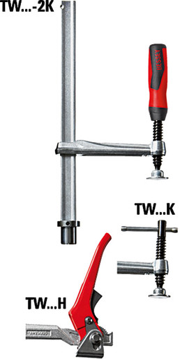 Welding Table Clamp, 12 Inch Capacity, 5.5 Inch Throat Depth, 2K, STD Pad, for 28 mm Matrix Tables
