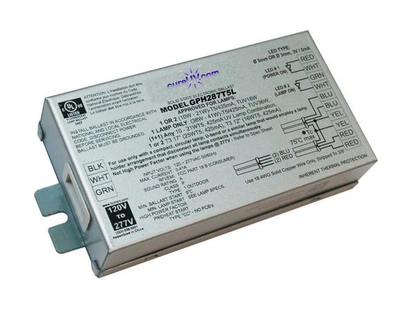 UV Ballast for GPH287T5L Germicidal UV Light Bulb - Single/Multi
